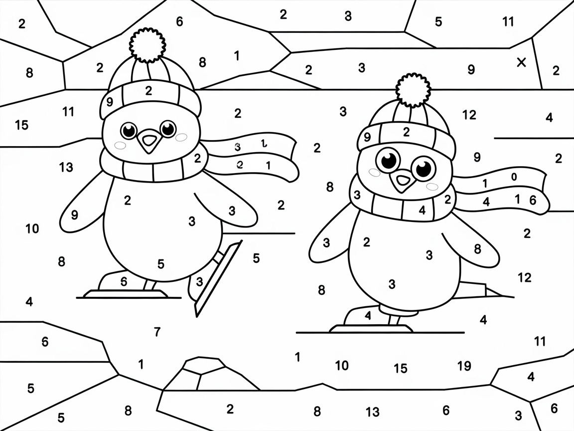 Glide into Fun with these Playful Penguin Skaters