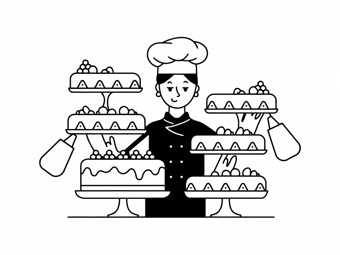 Layer on the Fun with This Cake Decorator Coloring Page
