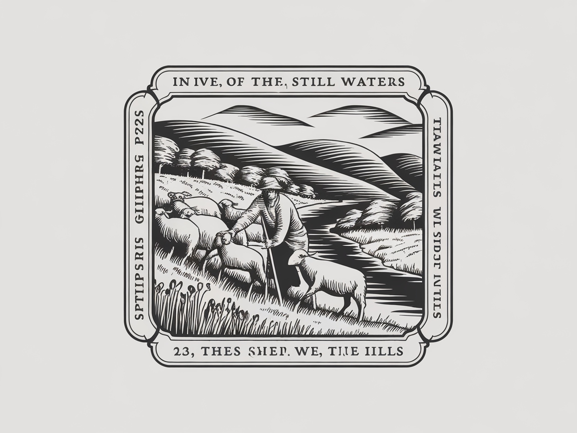 Calm Shepherd Scene with Serene Waters