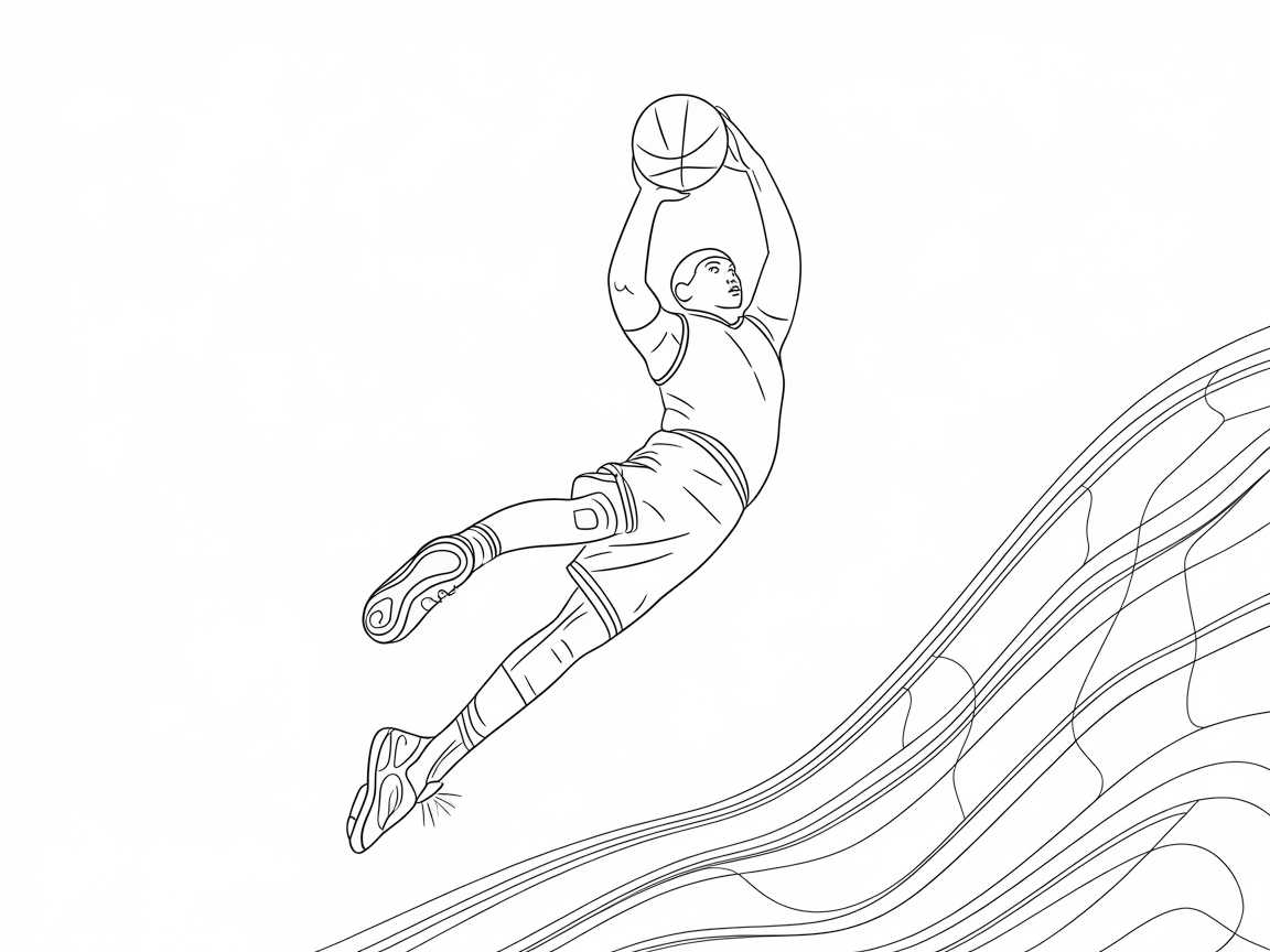 Leap into Action with This Dynamic Dunk