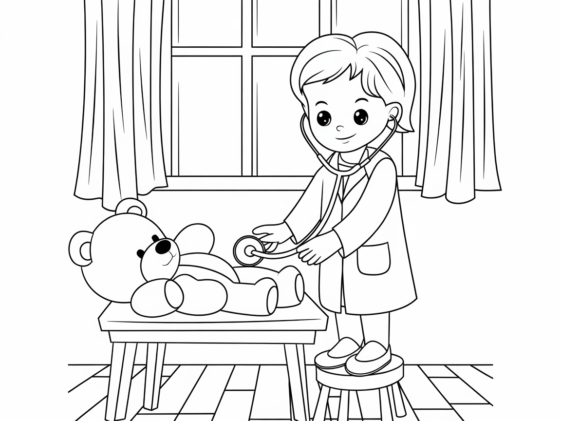 Play Doctor with This Teddy Bear Check-Up Page