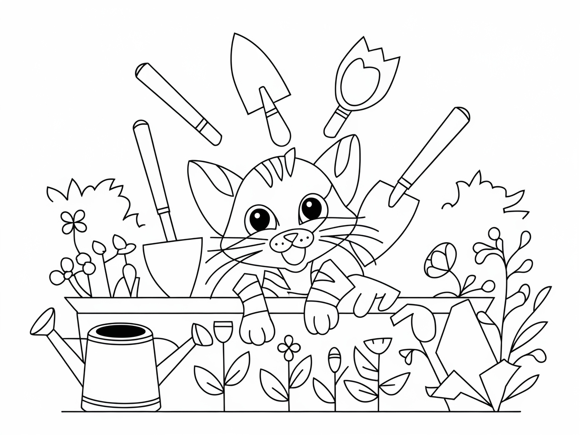 Get Ready for Fun with This Gardening Cat