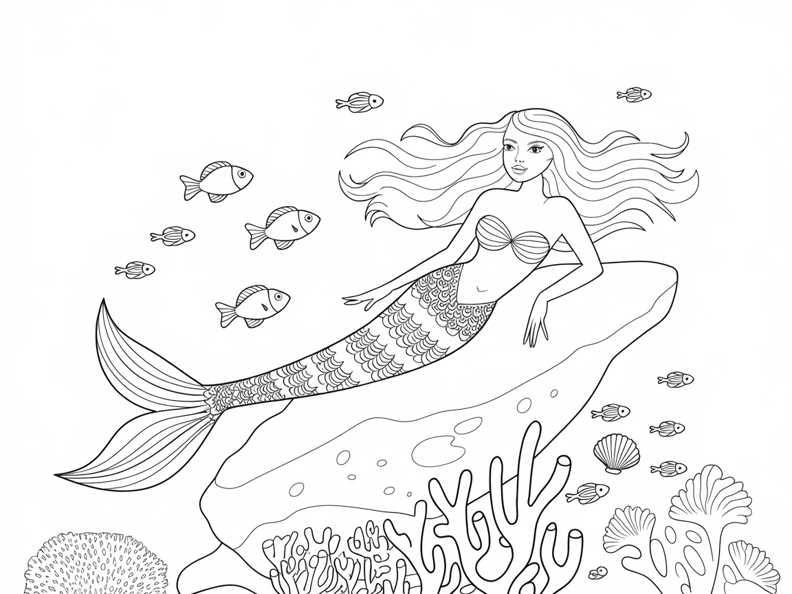 Dive into Color with This Enchanting Mermaid Scene