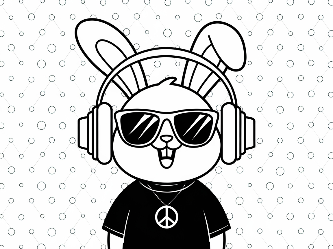 Groovy Headphone Bunny for Music Lovers
