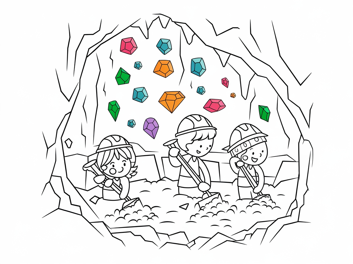 Gemstone Excavation Adventure in the Cave