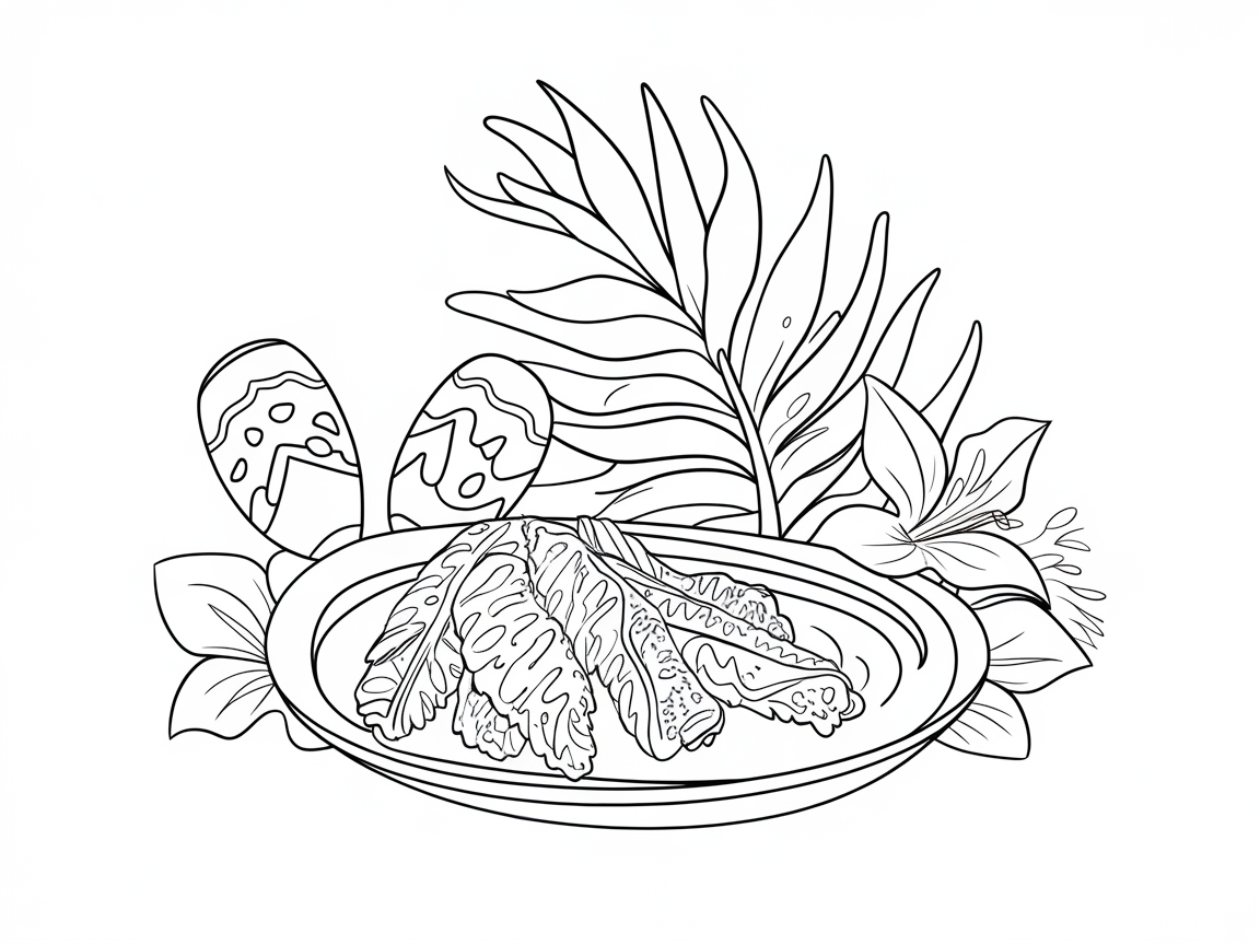 Celebrate Flavor with This Tropical Fiesta Wings Coloring Page