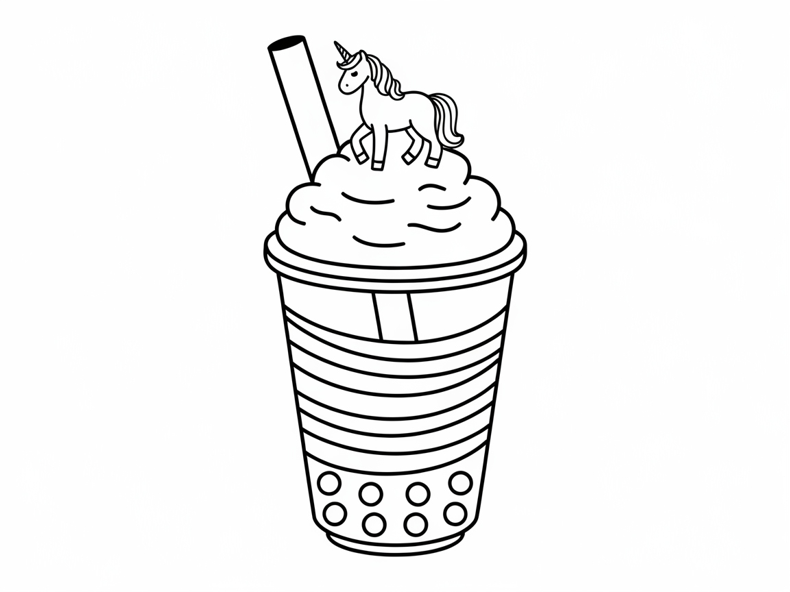 Unicorn Delight on a Boba Cup