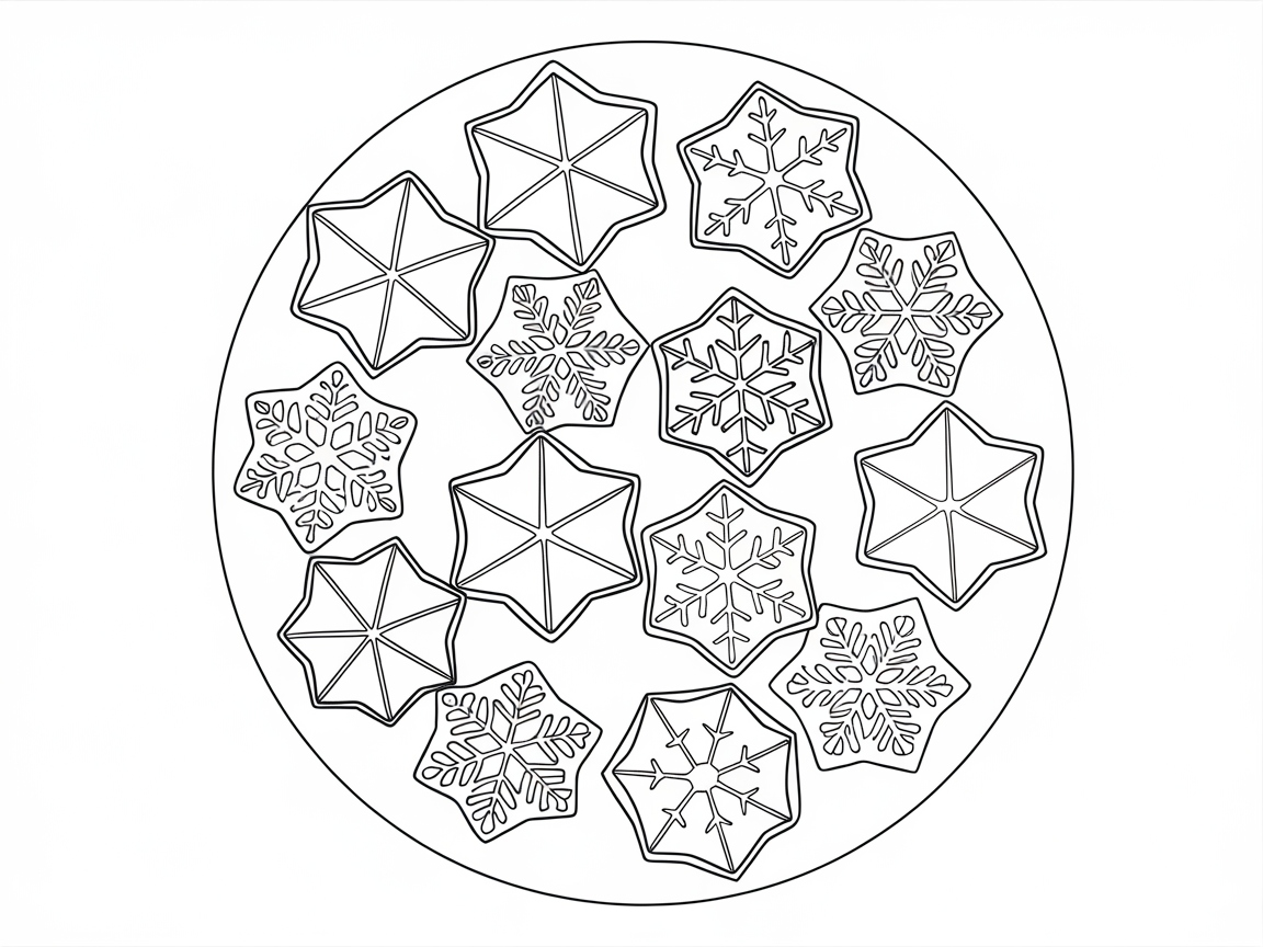 Color Your Own Snowflake Cookie Platter