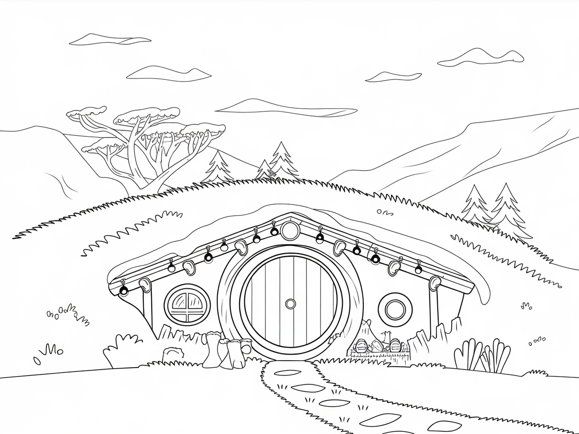 Charming Hobbit Home in a Winter Wonderland