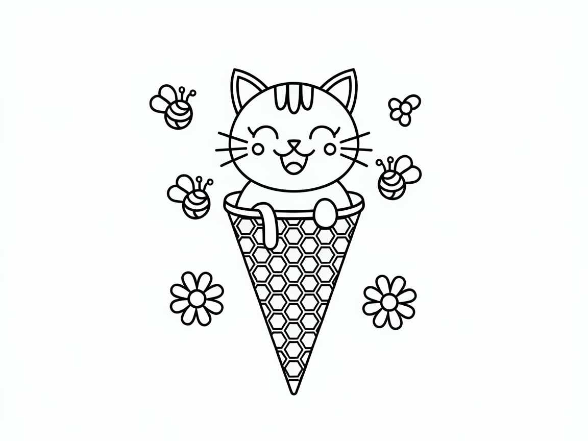 Honeycomb Cat Cone Adventure
