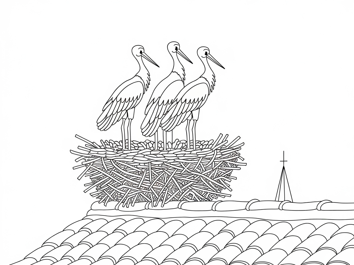 Bring a Rooftop Stork Scene to Life