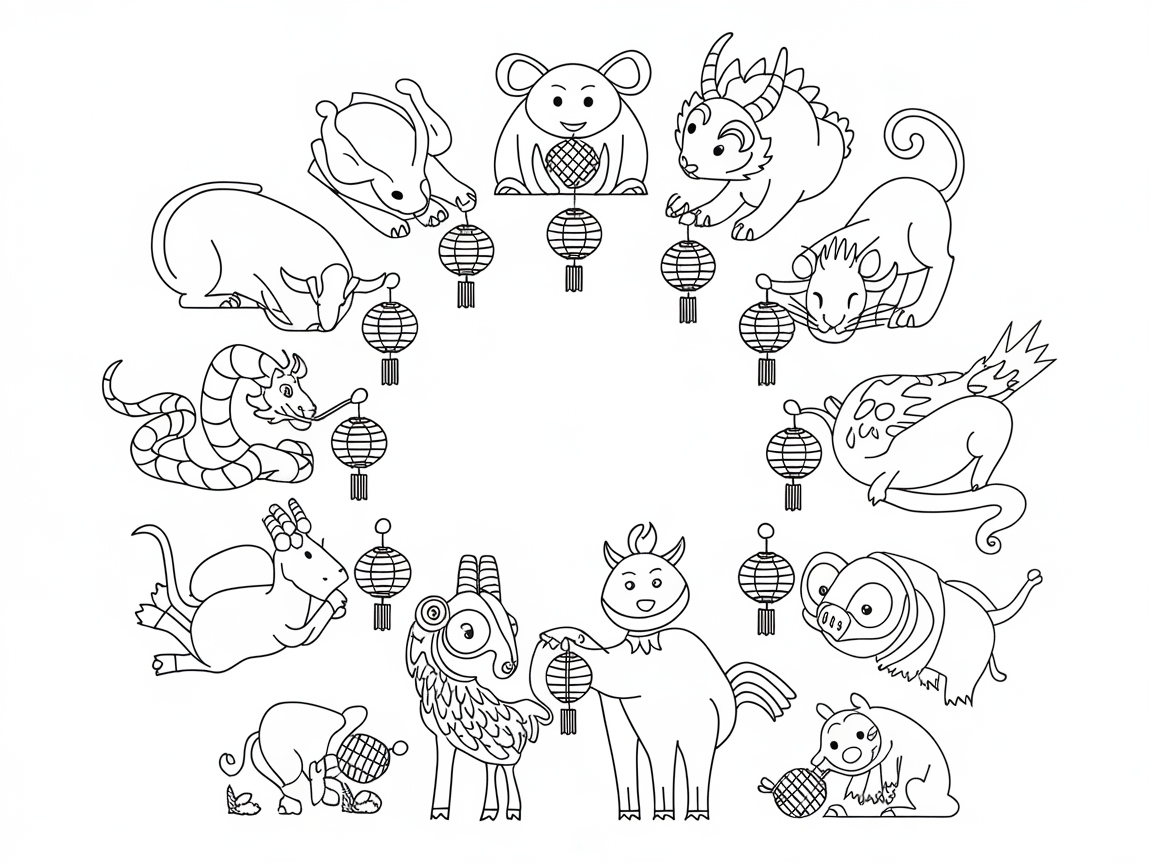 Explore the Zodiac Animals with Lanterns