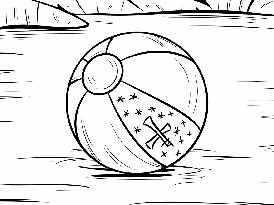 Decorate This Star-Spangled Beach Ball Scene
