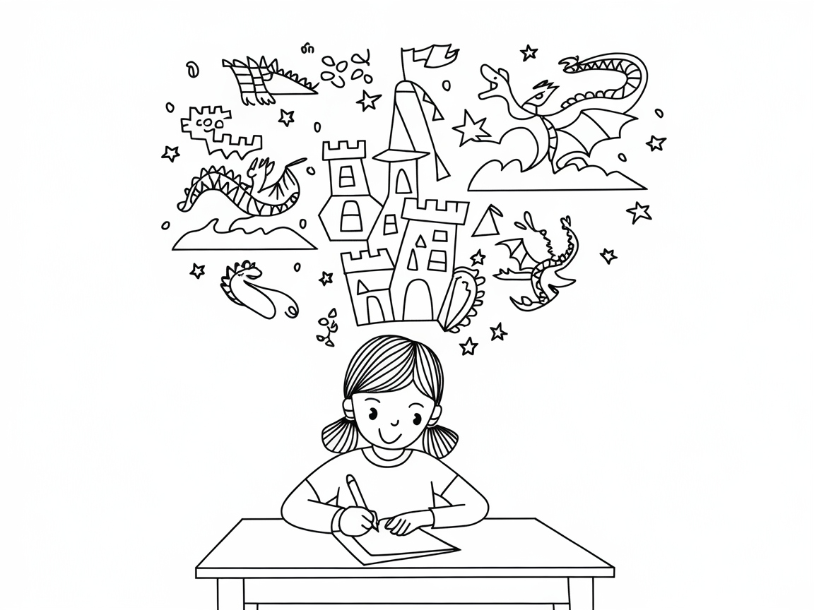 Ignite Imagination with This Dreamy Dragon Coloring Page
