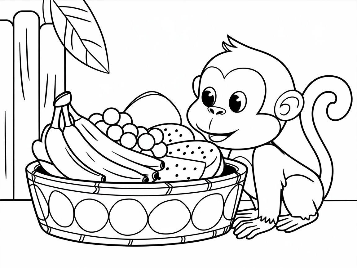 Cheeky Monkey with a Fruit Bonanza