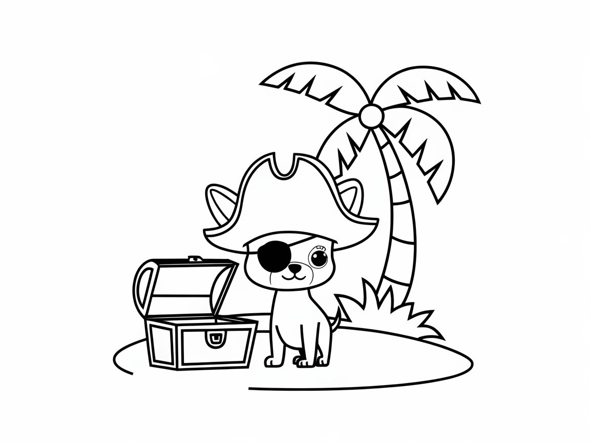 Pirate Chihuahua on Treasure Island