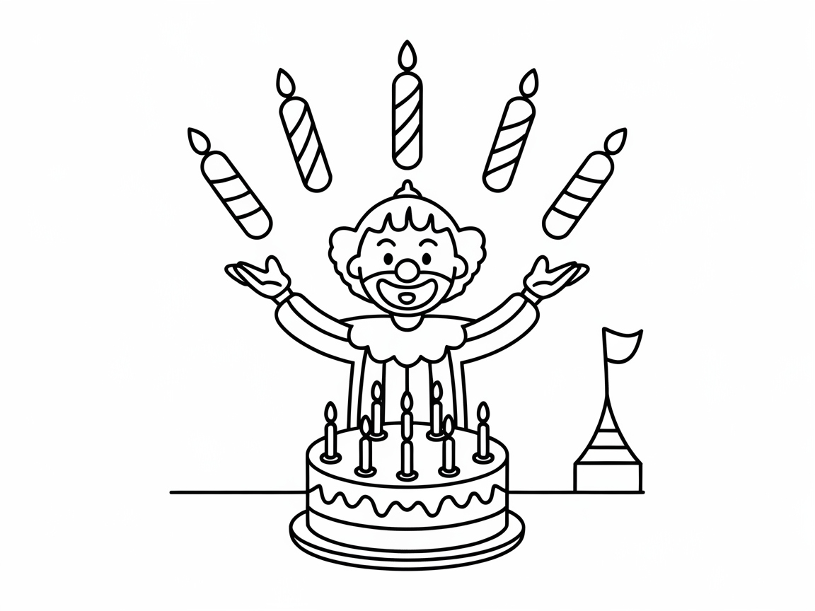 Color the Carnival Clown