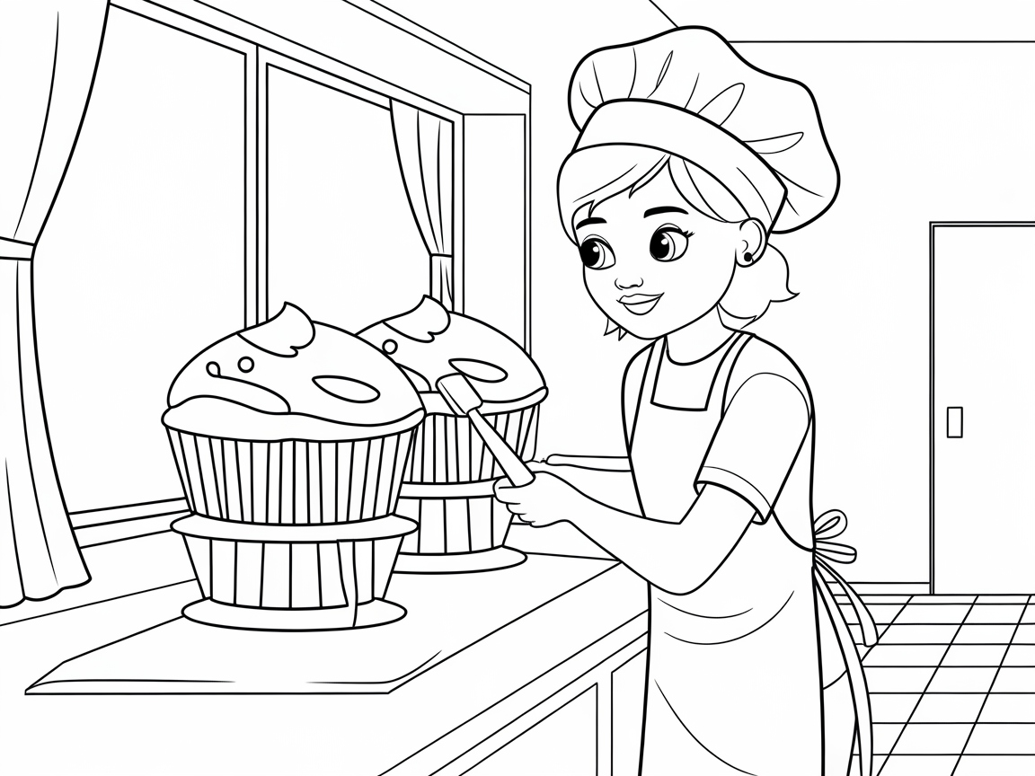 Sweeten Your Day with This Baking Girl Scene