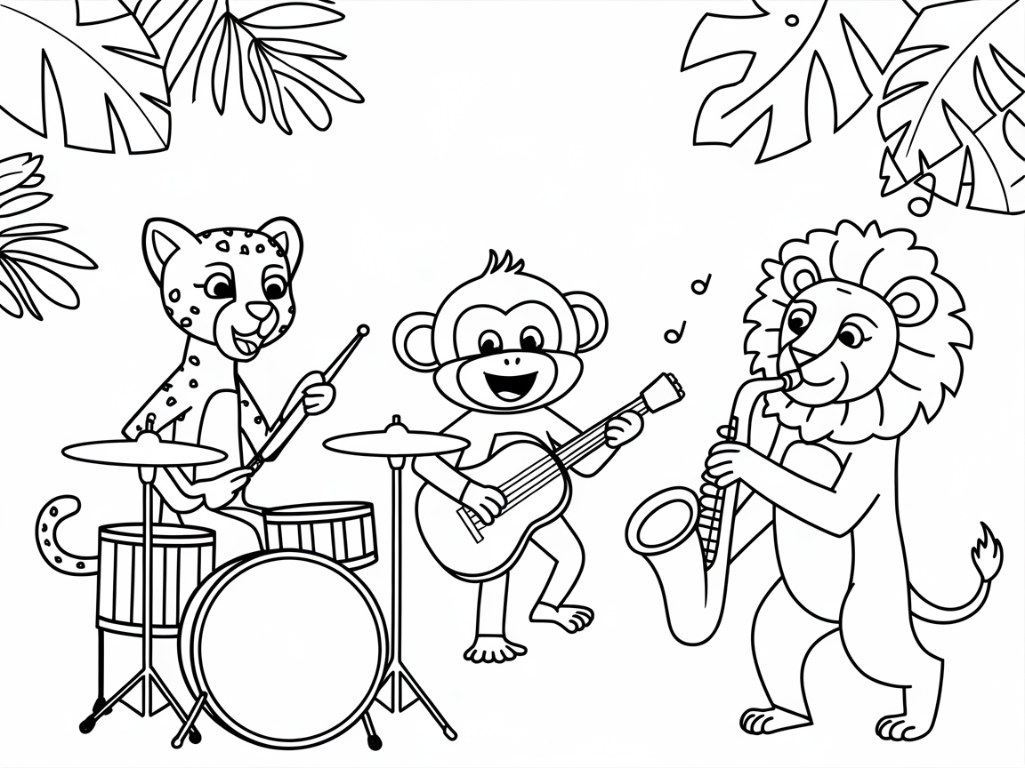 Jungle Jam Session with a Musical Trio