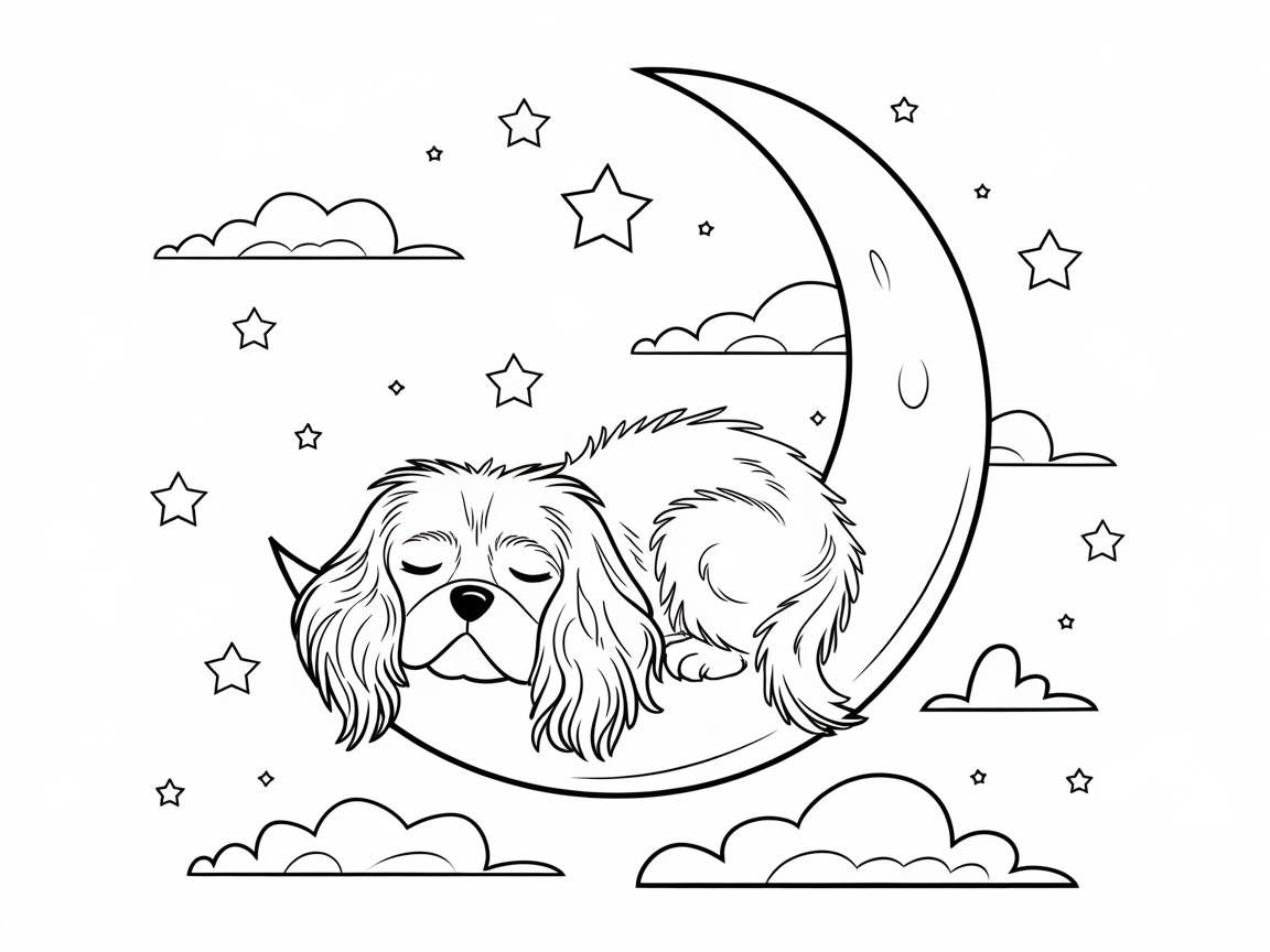Dreamy Cavalier on a Crescent Moon