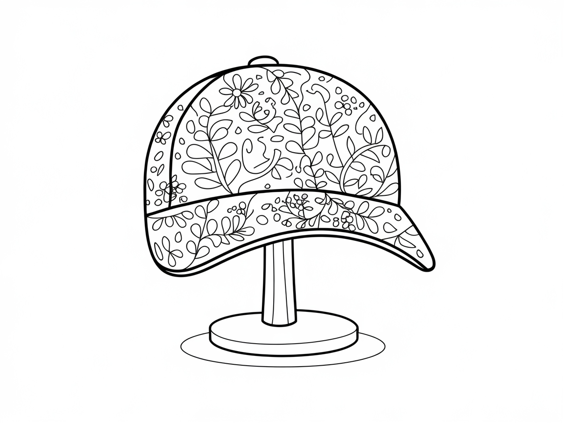 Floral Fantasy Baseball Cap Design