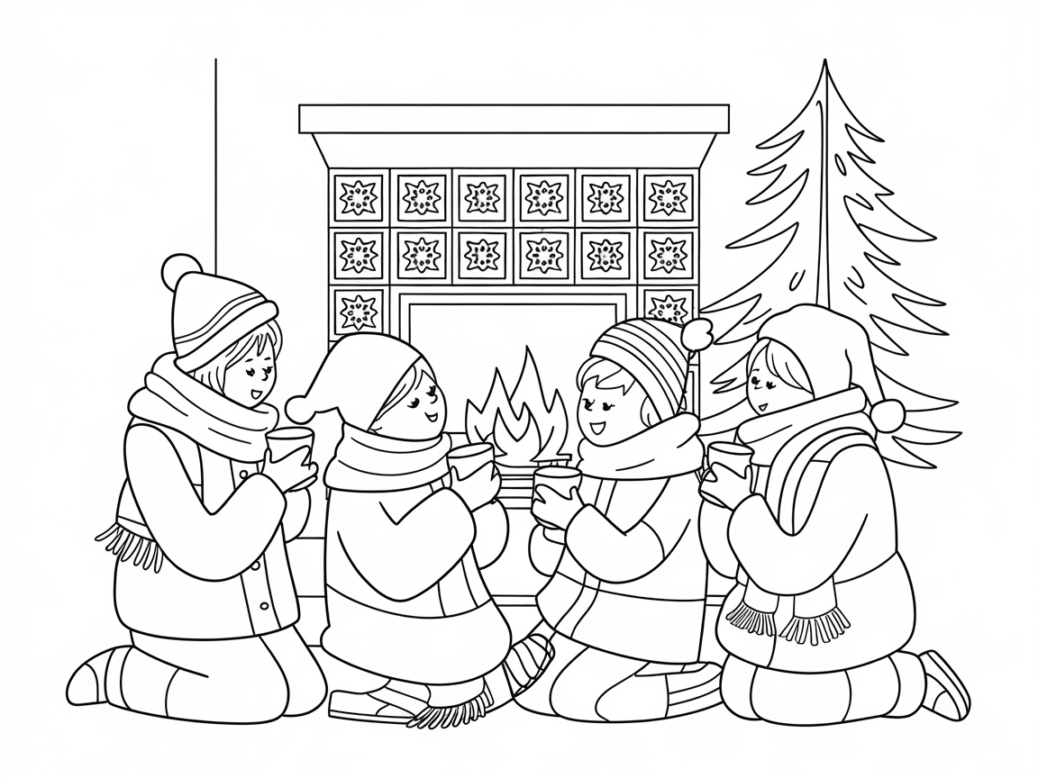 Warm Up with Friends by the Festive Hearth
