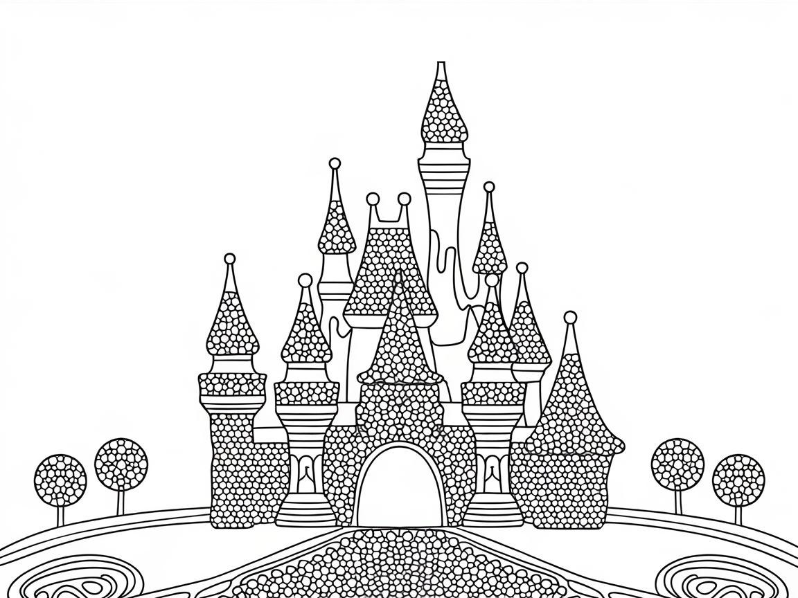Create a Candy Pebble Wonderland with This Castle