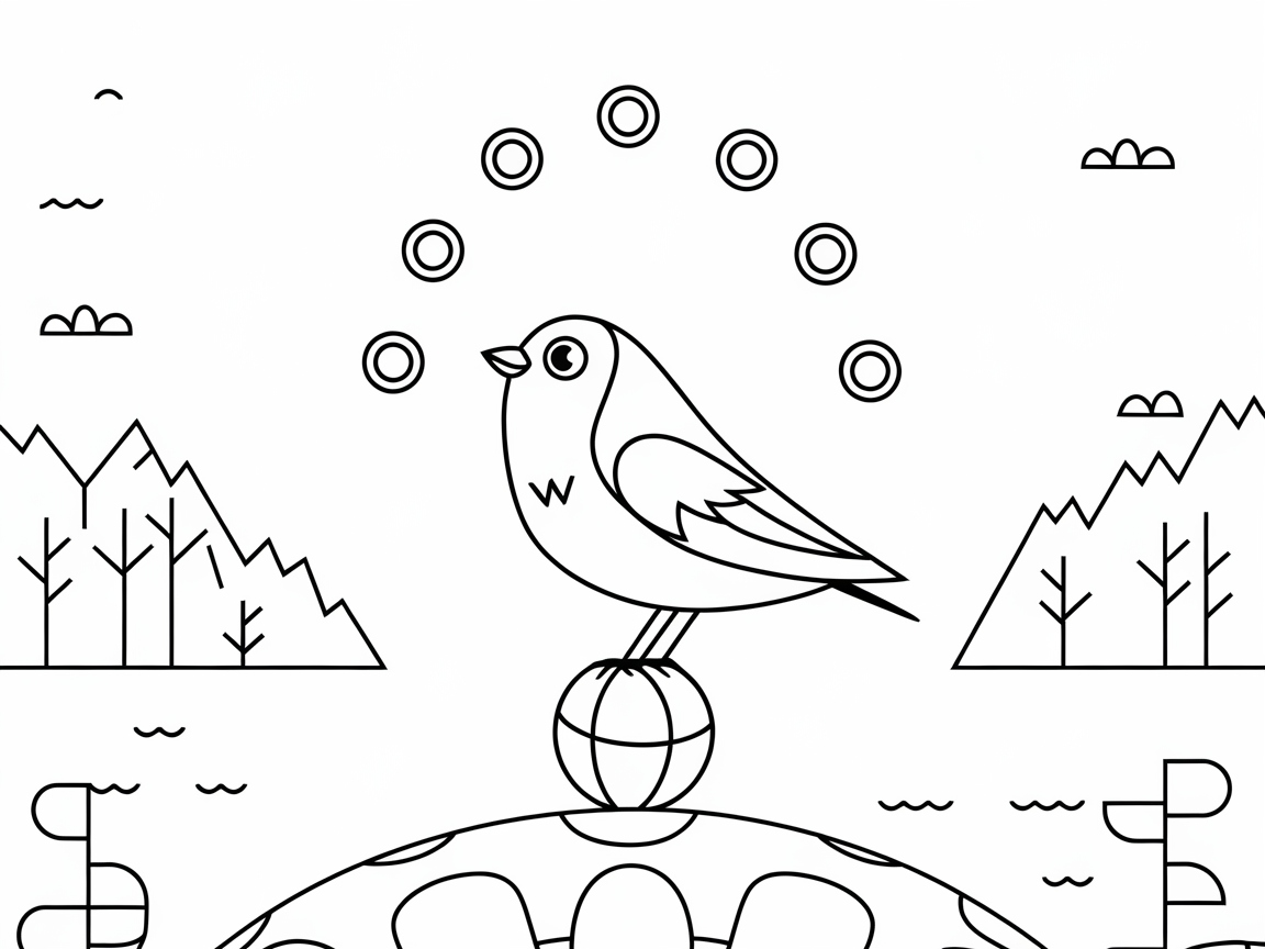 Explore This Geometric Landscape with a Bird