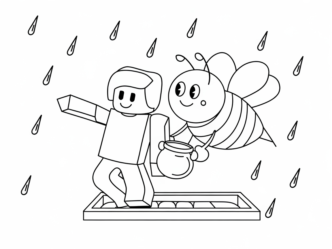 Rainy Day Adventure with Lego-Style Bee Buddies