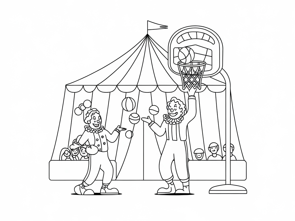 Circus Hoops and Clowning Around