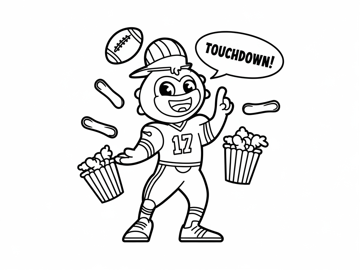Celebrate Game Day with This Lively Football Character