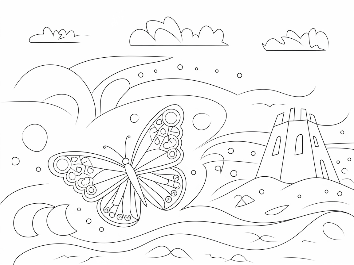 Windy Seaside Butterfly Adventure