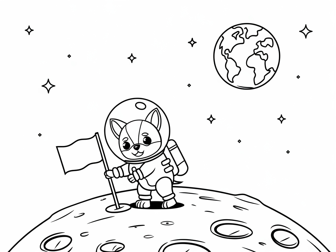 Chihuahua Astronaut Explores the Moon