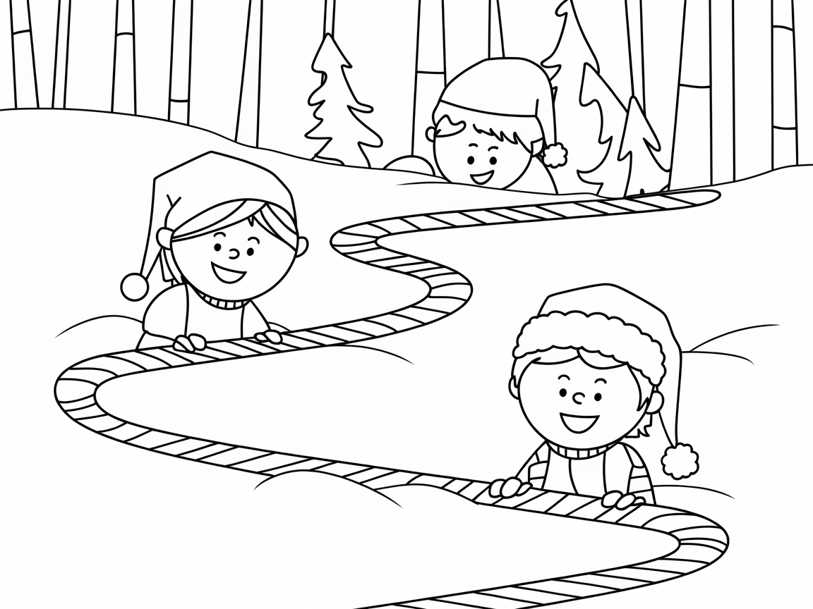 Candy Cane Sledding Adventure