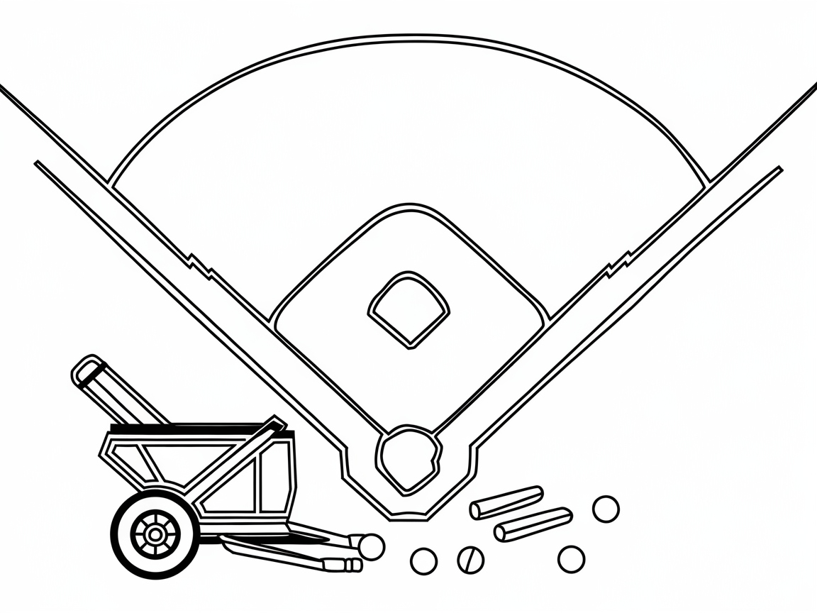 Gear Up with This Baseball Field Layout Coloring Page
