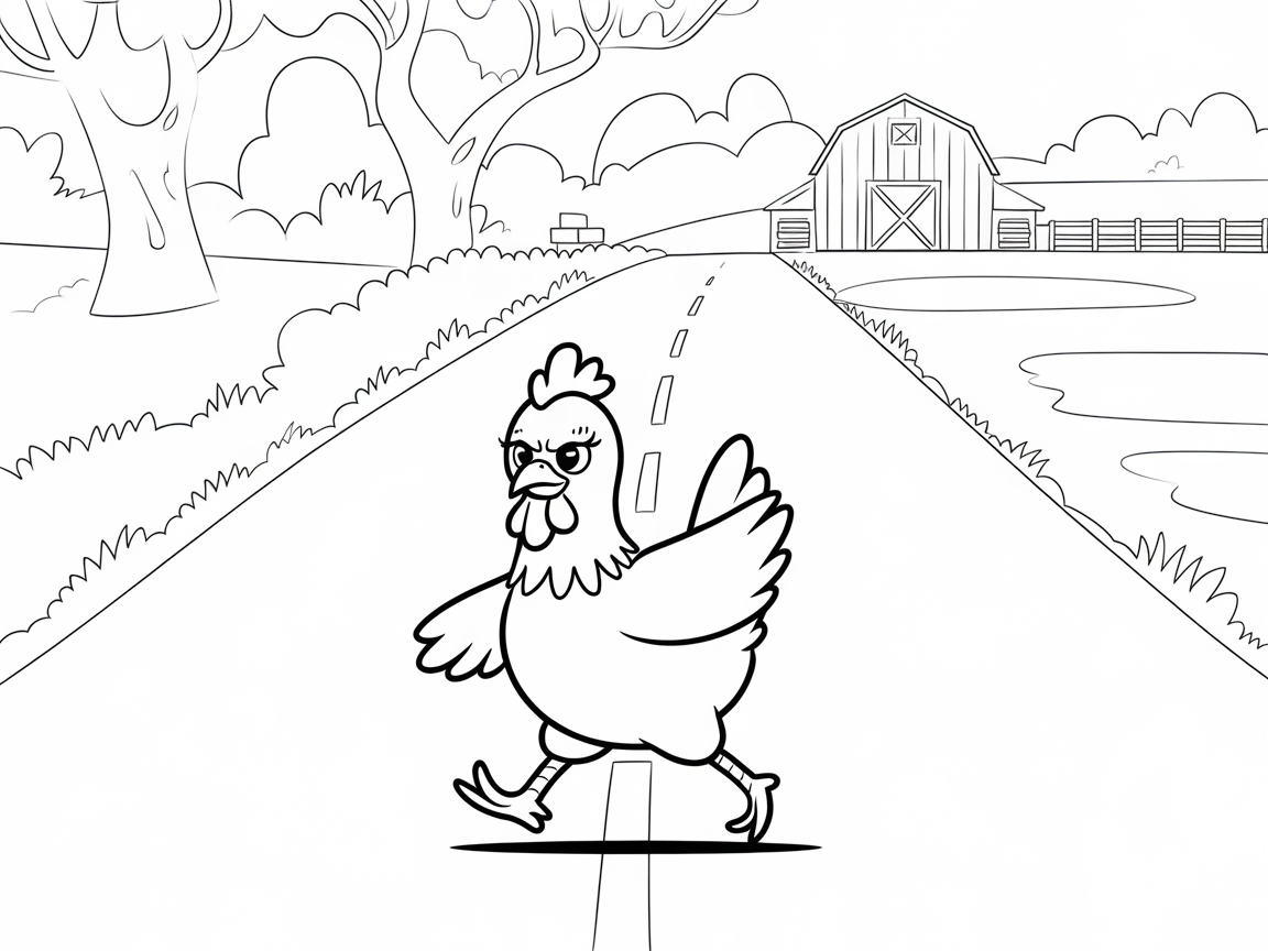 Crossing the Road: A Cheeky Chicken Adventure