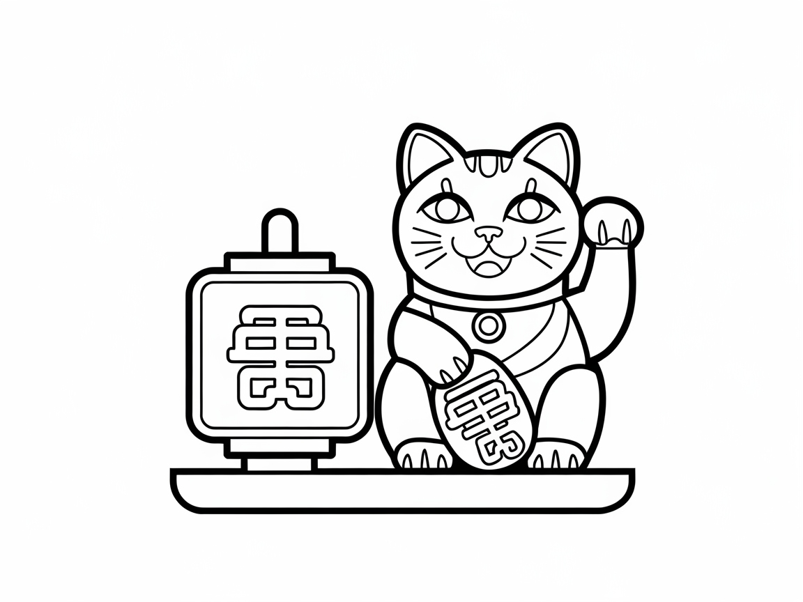 Lucky Cat Lantern Page