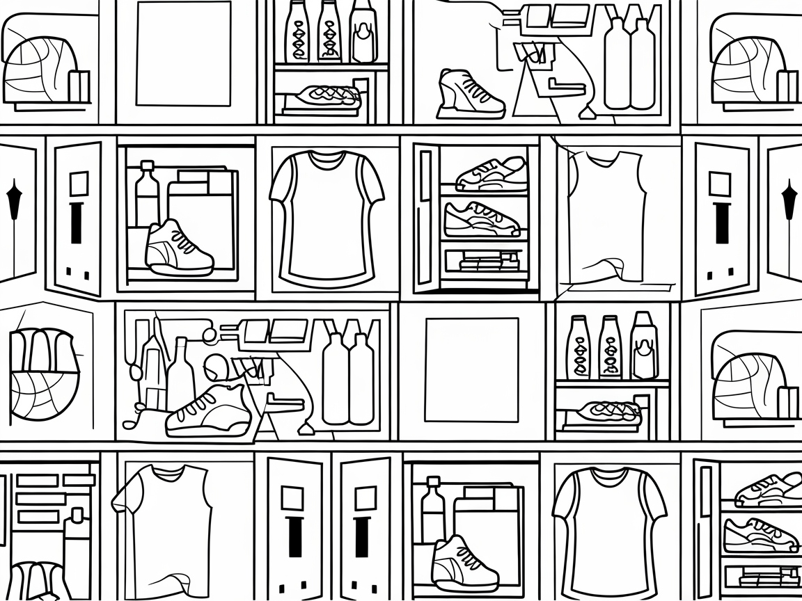 Step Inside the Locker Room with This Detailed Scene