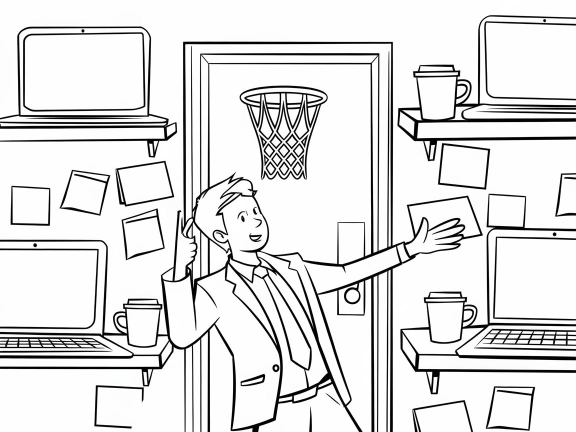 Bring Office Fun with This Workday Basketball Scene