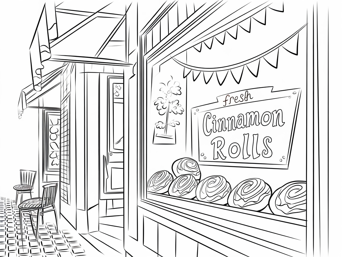 Charming Bakery Window Display