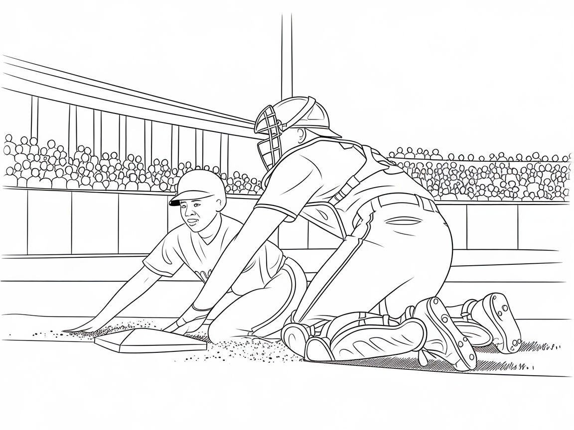 Slide into History with This Exciting Baseball Scene