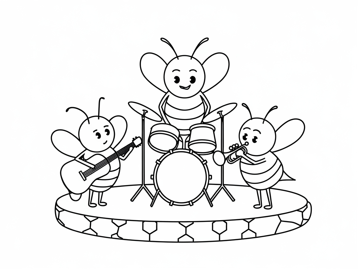 Rock Out with This Bee Band Coloring Page