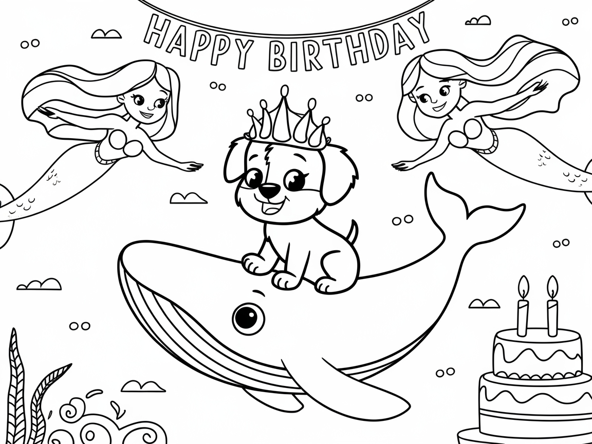 Underwater Adventure: Celebrate with This Whimsical Puppy Scene