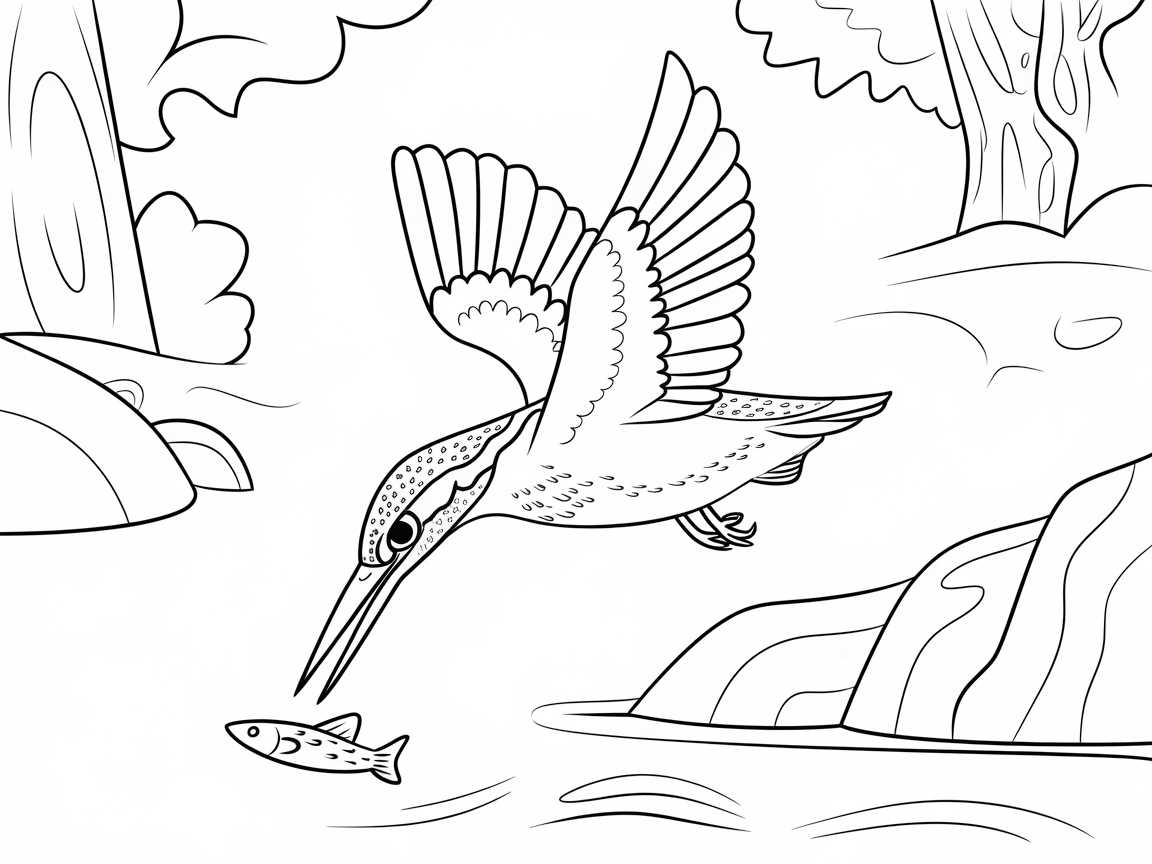 Dive into Action with This Kingfisher in Flight