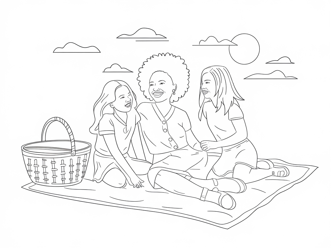 Savor a Sunny Day with This Joyful Picnic Scene