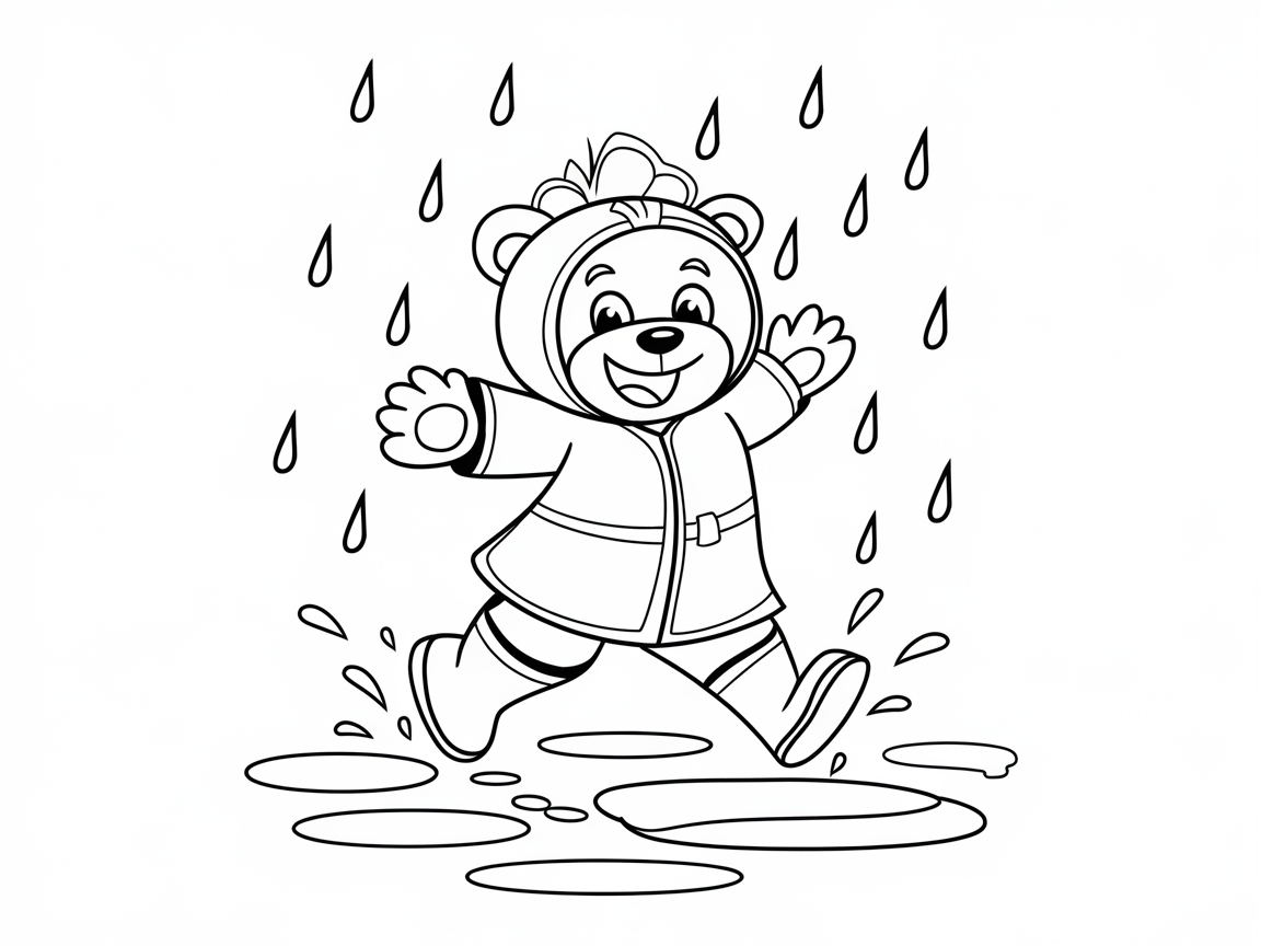 Rainy Day Fun with a Joyful Bear
