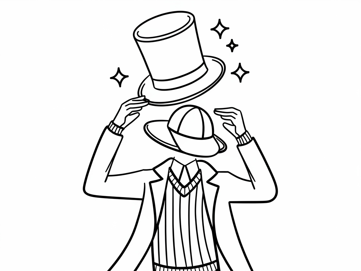 Hocus Pocus! Abracadabra Baseball Cap Coloring Page