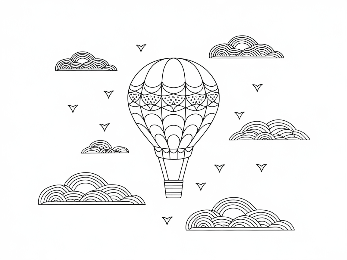 Float Away with This Dreamy Hot Air Balloon Scene!
