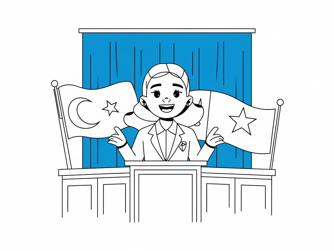 Lead the Way with This Young Politician Coloring Page