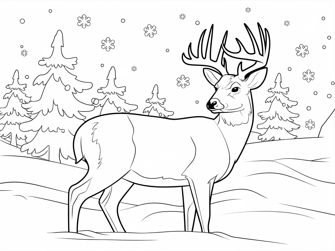 Regal Buck in a Winter Wonderland